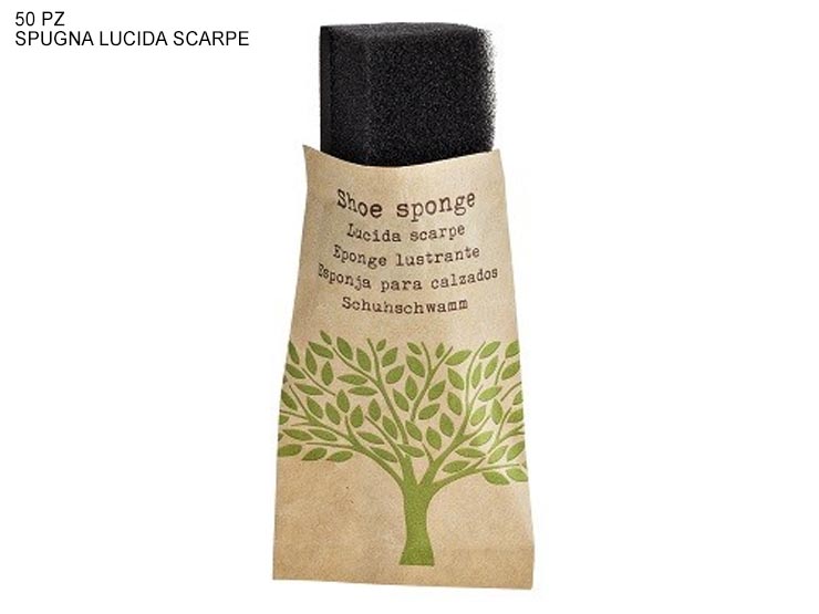 SPUGNA LUCIDA SCARPE NATURA 50PZ - H.o.r.e.c.a > Hotel Cortesie - Ingrosso B2B Magazzini Scatigna