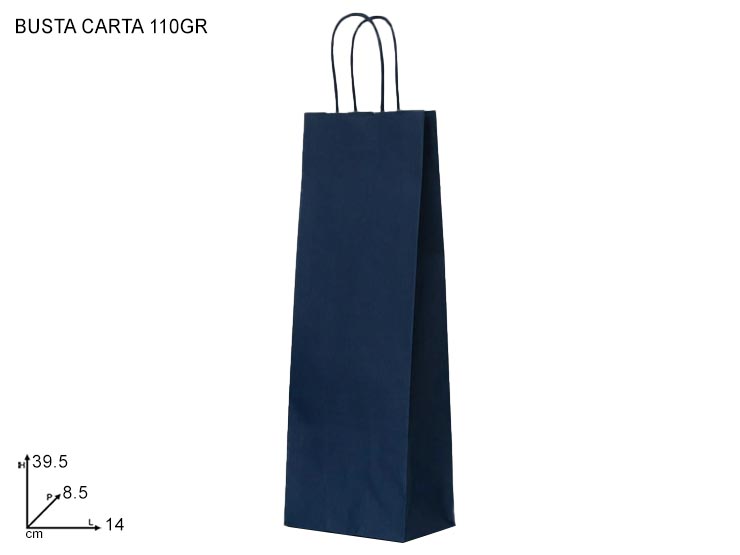 PORTA BOTTIGLIA BLU' M.RITOR.14398.5 - Confezionamento > Buste Regalo > Carta Color - Ingrosso B2B Magazzini Scatigna