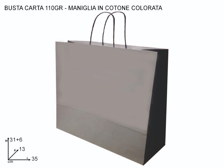 BUSTA BICOLOR GRIGIO J.FOND B.3512316 - Confezionamento > Buste Regalo > Carta Color - Ingrosso B2B Magazzini Scatigna