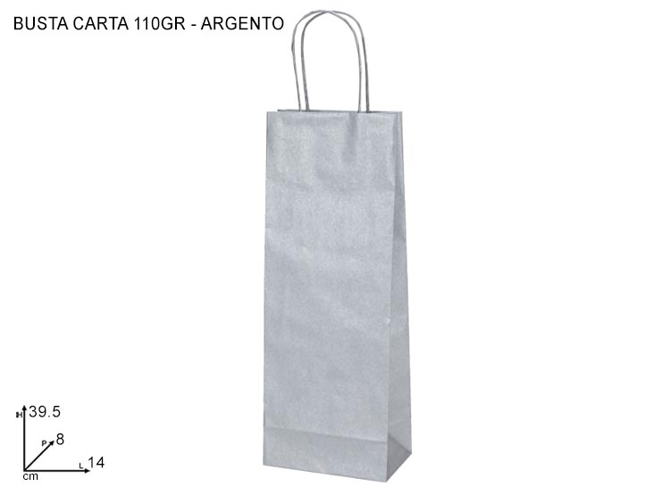 PORTA BOTT. ARGM. RIT14X8,5X39,5CF25 179 - Confezionamento > Buste Regalo > Metallizzate - Ingrosso B2B Magazzini Scatigna