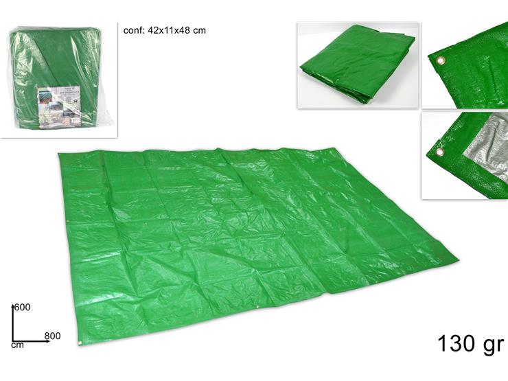 TELO PLASTICA 6x8 Art.HCP-001/130GR-MQ - Ferramenta Utensili > Teli E Coperture > Teloni Pvc - Ingrosso B2B Magazzini Scatigna