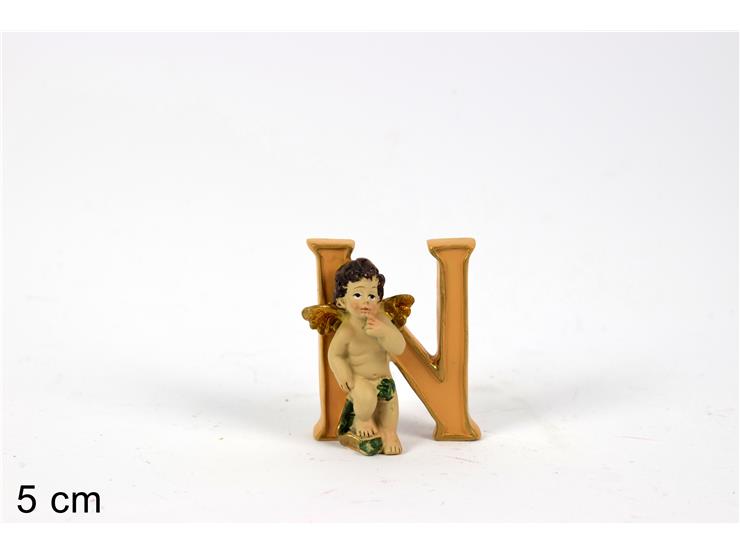 LETTERA N CON ANGIOLETTO Art.A59973-70N - Everyday > Everyday > Accessori Per La Casa - Ingrosso B2B Magazzini Scatigna