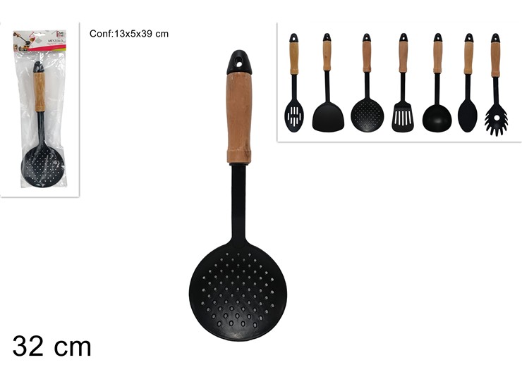 MESTOLI CUCINA C/MANICO LEGNO Art.SF1320 - Everyday > Cucina > Utensili Da Cucina - Ingrosso B2B Magazzini Scatigna