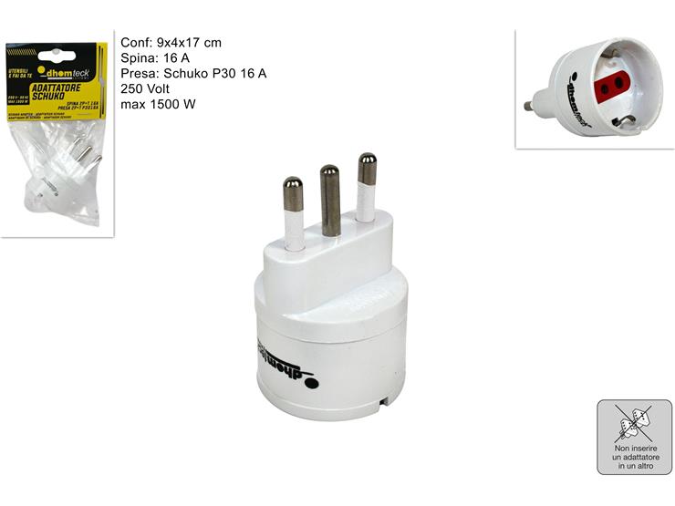 SPINA ADATTATORE GRANDE (CP007A) HXC007A - Ferramenta Utensili > Elettrico > Adattatori - Ingrosso B2B Magazzini Scatigna