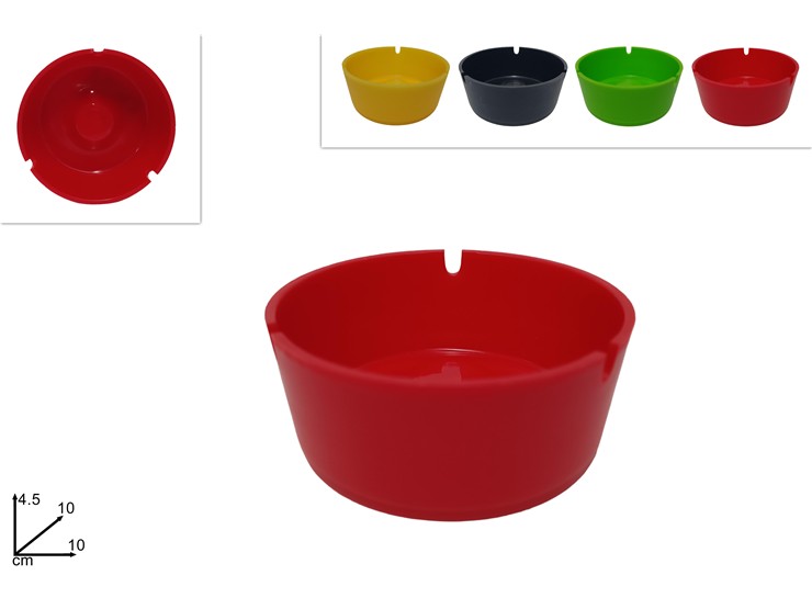 POSACENERE IN PLASTICA TONDO 4COL.ASS. - Everyday > Everyday > Accessori Per La Casa - Ingrosso B2B Magazzini Scatigna