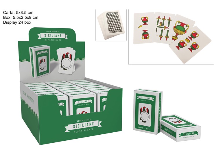 CARTE DA GIOCO SICILIANE Art.E0808 - Giocattoli > Gioco Da Tavolo > Carte Gioco - Ingrosso B2B Magazzini Scatigna