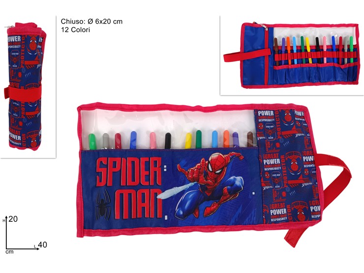ASTUCCIO SPIDER-MAN ROLL C/12 GIOTTO 855 - Scuola Ufficio > Astucci > Disney - Ingrosso B2B Magazzini Scatigna