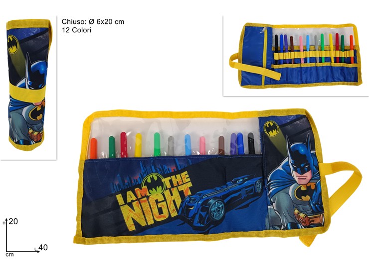 ASTUCCIO BATMAN ROLL C/12 GIOTTO - Scuola Ufficio > Astucci > Disney - Ingrosso B2B Magazzini Scatigna