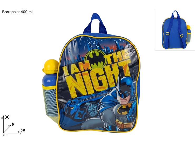 ZAINO BATMAN Cm.30 PVC C/BORRACCIA BASIC - Scuola Ufficio > Zaini Borse E Borsoni > Zaini - Ingrosso B2B Magazzini Scatigna