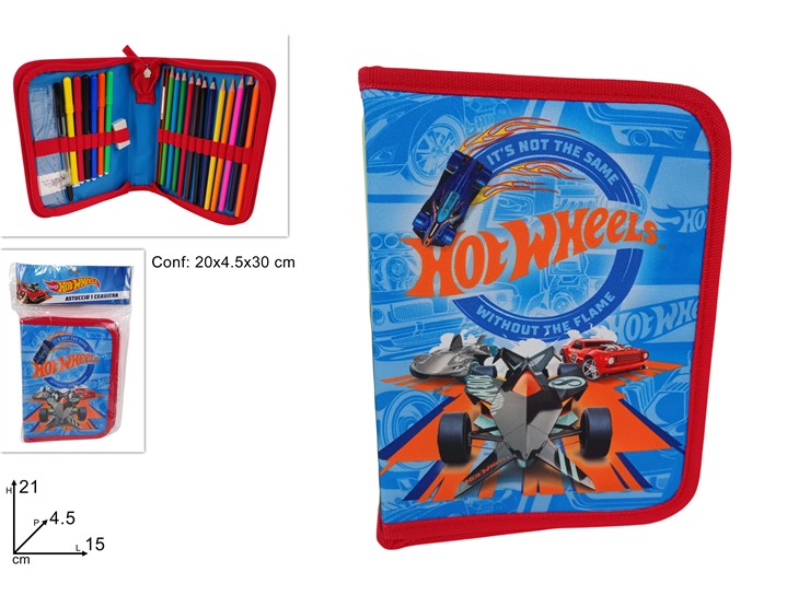 ASTUCCIO HOT WHEELS 1 ZIP HW0995 - Scuola Ufficio > Astucci > A Cerniera - Ingrosso B2B Magazzini Scatigna