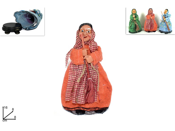 PICC.BEFANA COFAN.Cm.16 8CW16Z-4A/4C - Epifania > Befane > Porta Cioccolatini - Ingrosso B2B Magazzini Scatigna