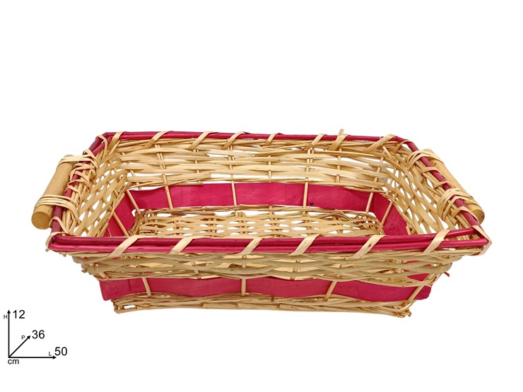 CESTA RETTANGOLARE Cm.3650 BL-8233C - Confezionamento > Ceste Vimini > Grandi - Ingrosso B2B Magazzini Scatigna