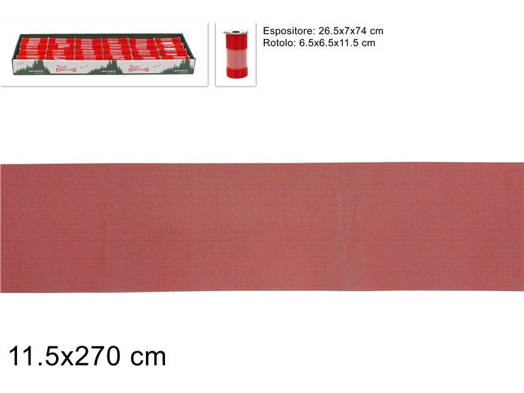 ROTOLO ORGANZA ROSSO 11,5270 HJ08-1627 - Natale > Confezionamento > Nastri E Rotoli - Ingrosso B2B Magazzini Scatigna