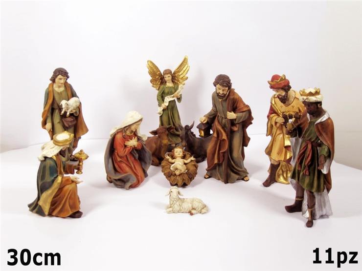 NATIVITA' Pz.11 Cm.30 Art.HL04253A S/11 - Natale > Nativita Personaggi > Personaggi Nativita Completi - Ingrosso B2B Magazzini Scatigna