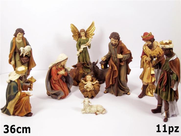 NATIVITA' Cm.36 11PEZZI HL04276A S/11 - Natale > Nativita Personaggi > Personaggi Nativita Completi - Ingrosso B2B Magazzini Scatigna