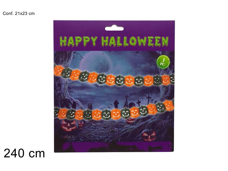 FESTONE ZUCCA Mt.3 Art.H2103/3M - Halloween > Party > Festoni - Ingrosso B2B Magazzini Scatigna