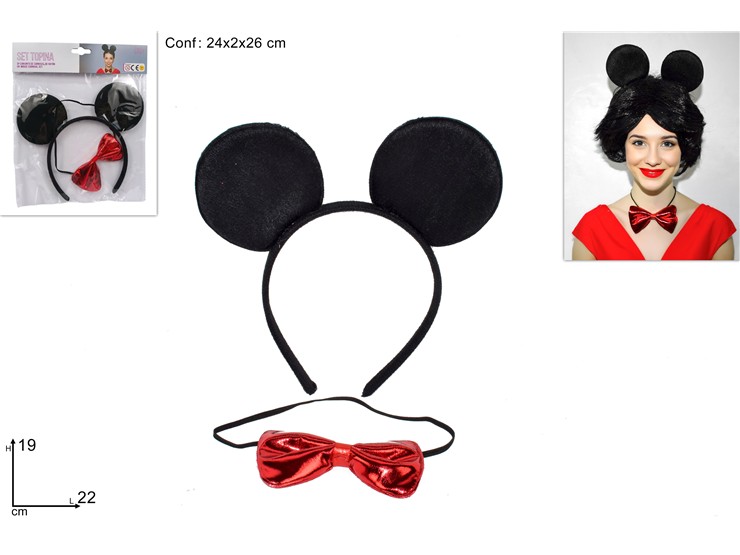 CERCHIETTO E FIOCCO Art.JAP1943 - Eventi > Carnevale > Costumi Accessori - Ingrosso B2B Magazzini Scatigna