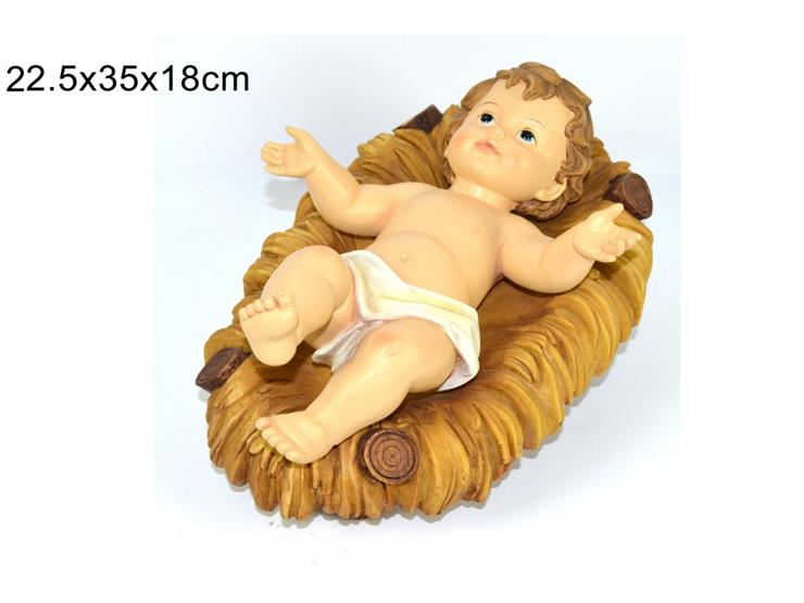 GESU' BAMBINO C/CULLA Cm.35 EU00649-1A - Natale > Nativita Personaggi > Bambinello - Ingrosso B2B Magazzini Scatigna