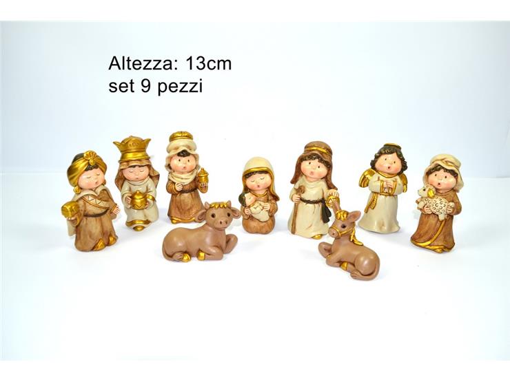 NATIVITA' Cm.13 Pz.9 Art.A350703 - Natale > Nativita Personaggi > Personaggi Nativita Completi - Ingrosso B2B Magazzini Scatigna