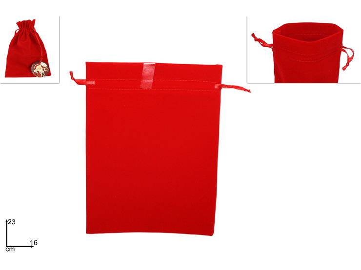 SACCHETTO VELLUTO Cm.1623 XYRBD-4 - Confezionamento > Sacchi E Sacchetti > Rossi - Ingrosso B2B Magazzini Scatigna