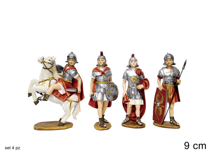 SOLDATI ROMANI Cm.9 SET Pz.4 EU00954-3A - Natale > Nativita Personaggi > Soldati Romani - Ingrosso B2B Magazzini Scatigna