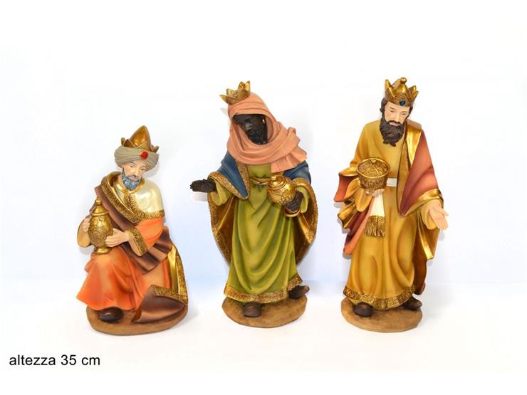 RE MAGI SET Pz.3 Cm.35 Art.EU00122-15F - Natale > Nativita Personaggi > Re Magi - Ingrosso B2B Magazzini Scatigna