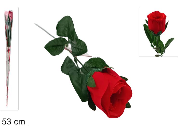 ROSA ROSSA C/PVC STELO LUNGO JLR-RB1A - San Valentino > Fiori - Ingrosso B2B Magazzini Scatigna