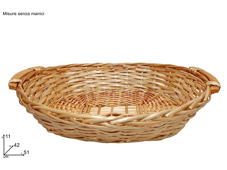 CESTA OVALE Cm.5142 IC01-OVAL-PC - Confezionamento > Ceste Vimini > Grandi - Ingrosso B2B Magazzini Scatigna