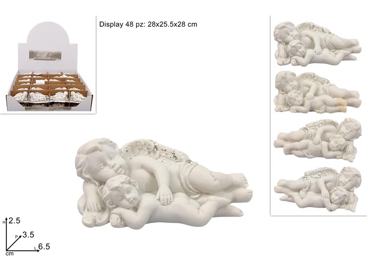 ANGELI SDR.C/STRASS Cm.6,5 4AS.DUE889-14 - Natale > Decorazioni Da Interno > Personaggi - Ingrosso B2B Magazzini Scatigna