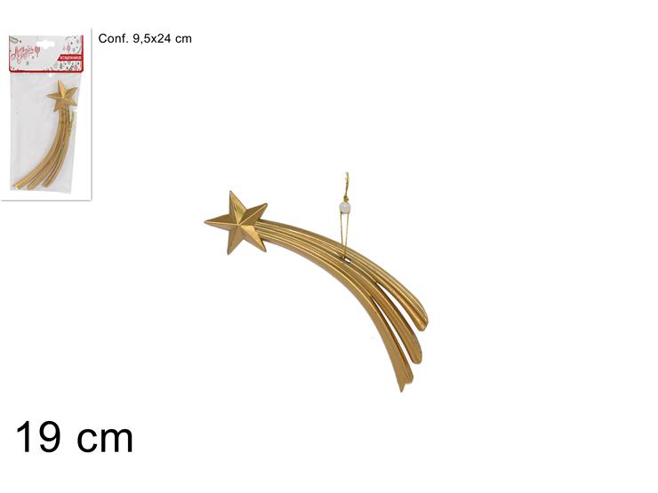 APPEND.STELLA COMETA ORO Cm.19 205B/G - Natale > Appendini Albero > Appendini Comete - Ingrosso B2B Magazzini Scatigna