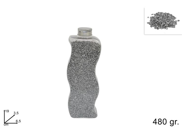 BOTTIGL.SABBIA COL.SILV.Gr480 KS40003126 - Natale > Catoleria E Decoupage > Pietroline - Ingrosso B2B Magazzini Scatigna