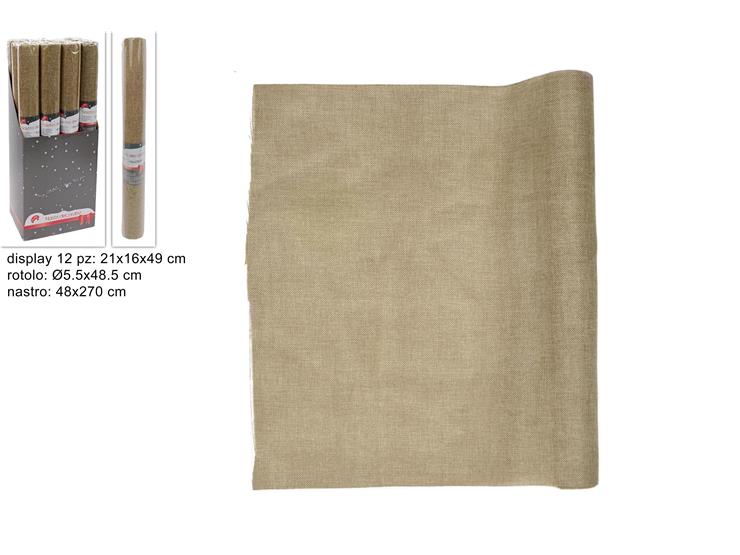 ROTOLO JUTA BEIGE Cm.48270 (LCH15-020-2 - Natale > Confezionamento > Nastri E Rotoli - Ingrosso B2B Magazzini Scatigna