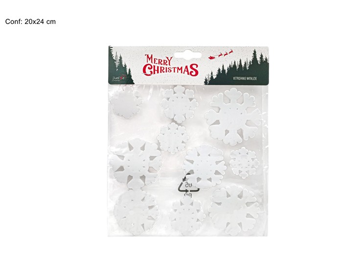 VETROFANIA FIOCCHI DI NEVE WYC-15268 - Natale > Dietroporta E Vetrofanie > Vetrofanie - Ingrosso B2B Magazzini Scatigna