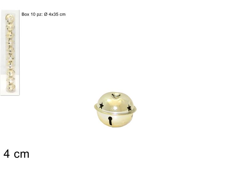 CAMPANELLINI ORO Cm.4 Pz.10 AD150410GOLD - Natale > Addobbi > Campanelli - Ingrosso B2B Magazzini Scatigna
