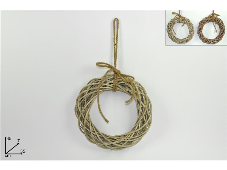 DIETROPORTA 2ASS. Cm.35 Art.RY15158-4 - Natale > Dietroporta E Vetrofanie > Ghirlande A Corona - Ingrosso B2B Magazzini Scatigna
