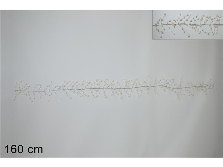 GHIRLANDA PERLE BEIGE Cm.160 SA13717/AB2 - Natale > Ghirlande E Fili > Ghirlande Verticali - Ingrosso B2B Magazzini Scatigna