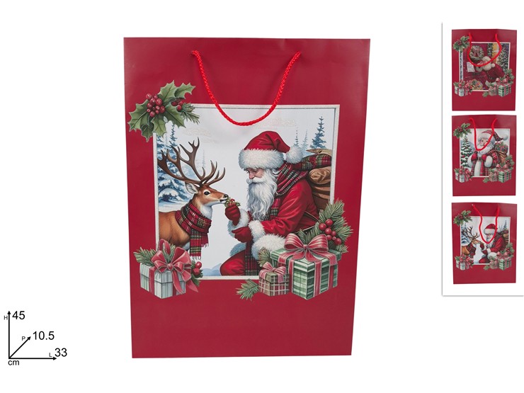 BUSTA REG.BAB.NAT.CLAS.4AS.334510 2505 - Natale > Confezionamento > Buste Regalo - Ingrosso B2B Magazzini Scatigna