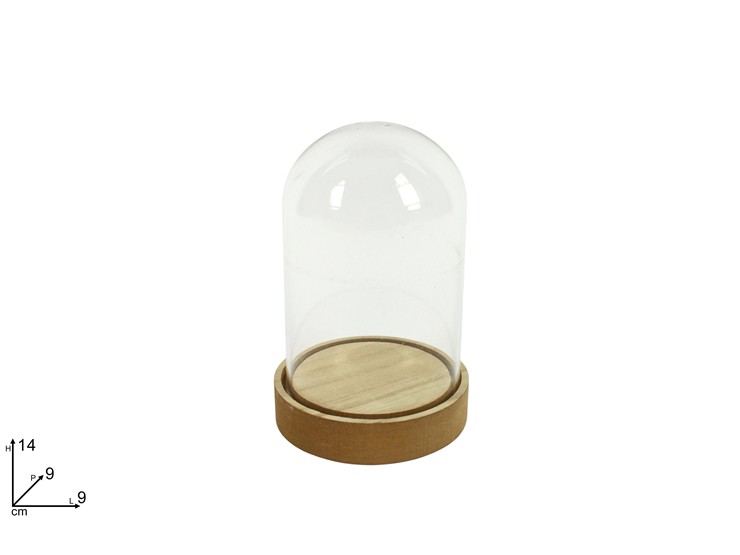 CAMPANA VUOTA BASE NATUR.914 16XD71292 - Natale > Decorazioni Da Interno > Campane Vetro Vuote - Ingrosso B2B Magazzini Scatigna
