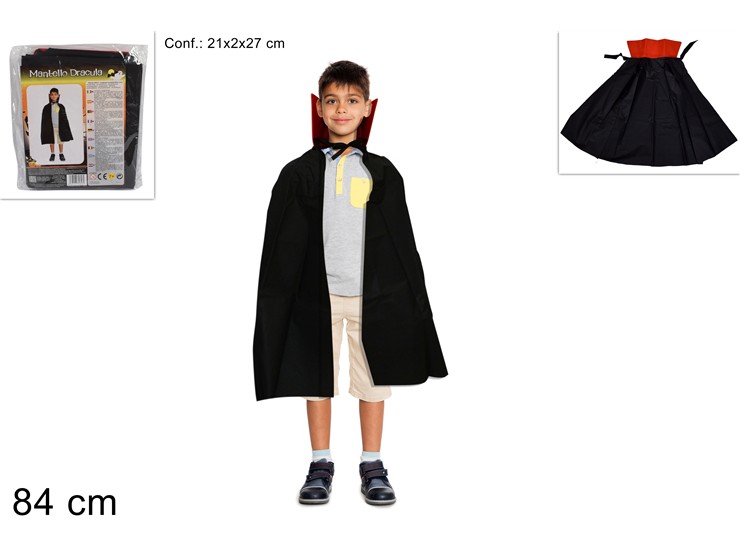 MANTELLO DRACULA BIMBO Cm84 T.U.E399-073 - Eventi > Halloween > Vestiti Accessori - Ingrosso B2B Magazzini Scatigna