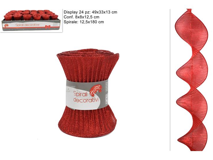DECOR.TESS.SPIR.ROSSO Cm12,5180 17-1694 - Eventi > San Valentino > Accessori Confezionamento - Ingrosso B2B Magazzini Scatigna