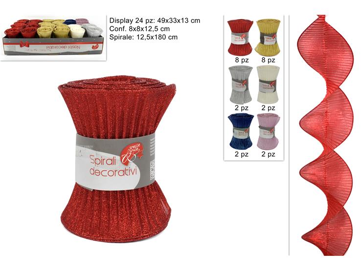 DECOR.TESS.SPIR.COL.Cm12,5180 171688/94 - Confezionamento > Nastri E Rotoli > Spirali - Ingrosso B2B Magazzini Scatigna