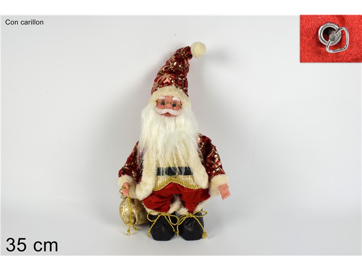 BABBO NATALE IN PIEDI C/CARIL.ROSSO Cm35 - Natale > Babbo Natale > Personaggi - Ingrosso B2B Magazzini Scatigna