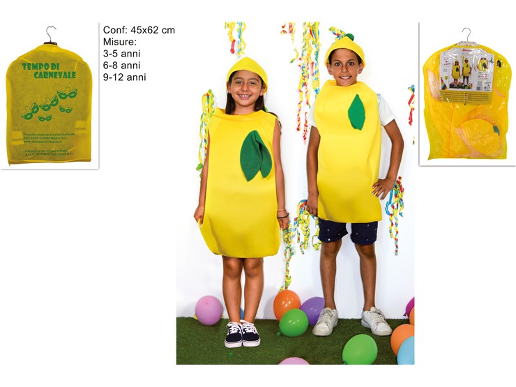 VESTITO LIMONE BIMBO 3MIS.ASS.18110  - Carnevale > Costumi > Vari - Ingrosso B2B Magazzini Scatigna