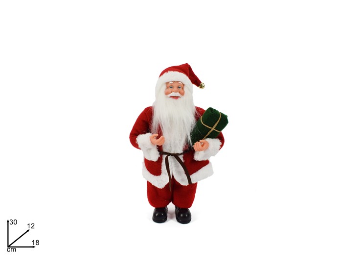 BABBO NATALE C/PACCO REGALO Cm30 YS19452 - Natale > Babbo Natale > Personaggi - Ingrosso B2B Magazzini Scatigna