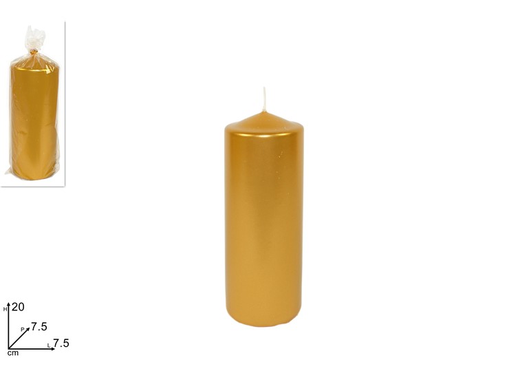 CANDELA ORO Cm.207,5 CY75200MLC - Natale > Candele > In Cera - Ingrosso B2B Magazzini Scatigna