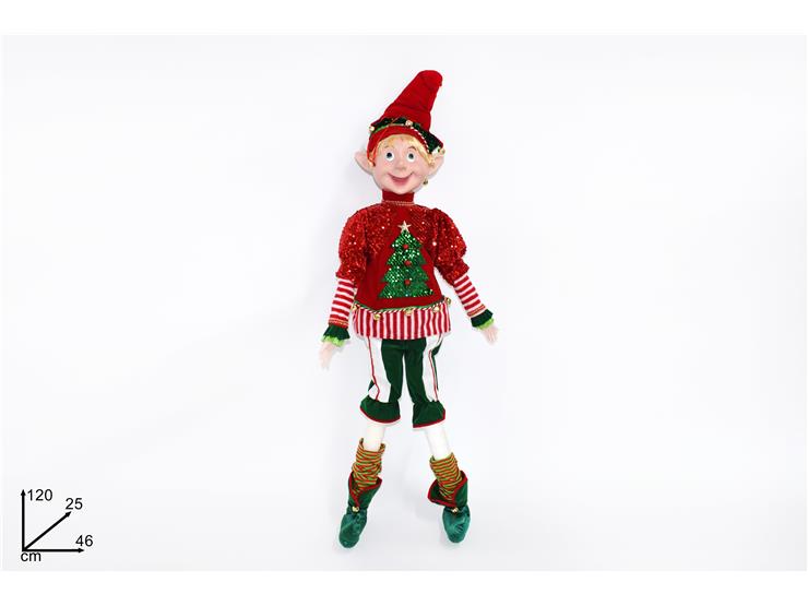 ELFO Cm.120 Art.XL2048003 - Natale > Decorazioni Da Interno > Personaggi - Ingrosso B2B Magazzini Scatigna
