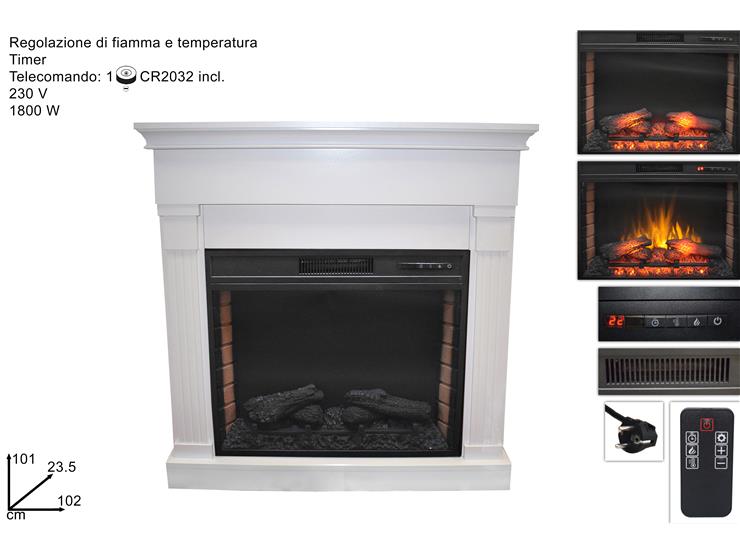 CAMINO ELETTR.TERMOVENT.C/EFF.FUOCO 208- - Everyday > Complementi Arredo > Decorazioni E Atmosfera - Ingrosso B2B Magazzini Scatigna