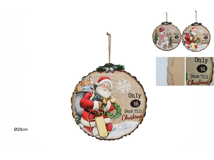 APPEND.TRONCO C/CALEND.AVVENT.Cm29 19045 - Natale > Dietroporta E Vetrofanie > Decorazioni Varie - Ingrosso B2B Magazzini Scatigna