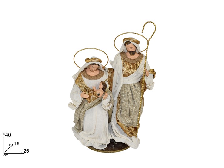 NATIVITA' NATURALE Cm.40 Art.16HF-40r 20 - Natale > Nativita Personaggi > Nativita Tessuto - Ingrosso B2B Magazzini Scatigna