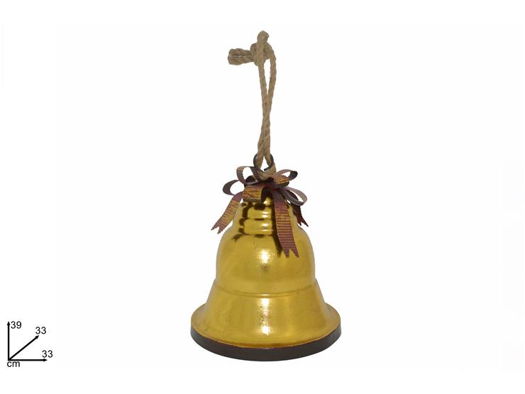 CAMPANA METALLO ORO Cm.3339 XJY19B017/G - Natale > Appendini Albero > Appendini Campane 01 - Ingrosso B2B Magazzini Scatigna
